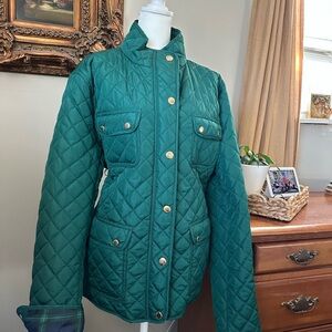 Crown & Ivy Green Quilted Utility Jacket (New With Tags)
